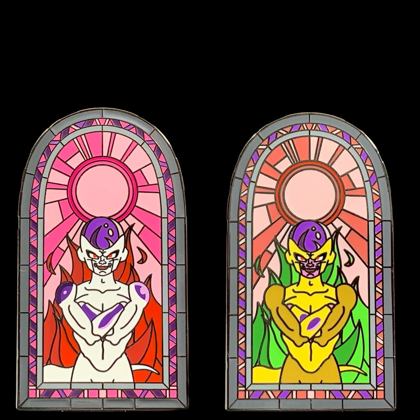 Stained glass Frieza pin set