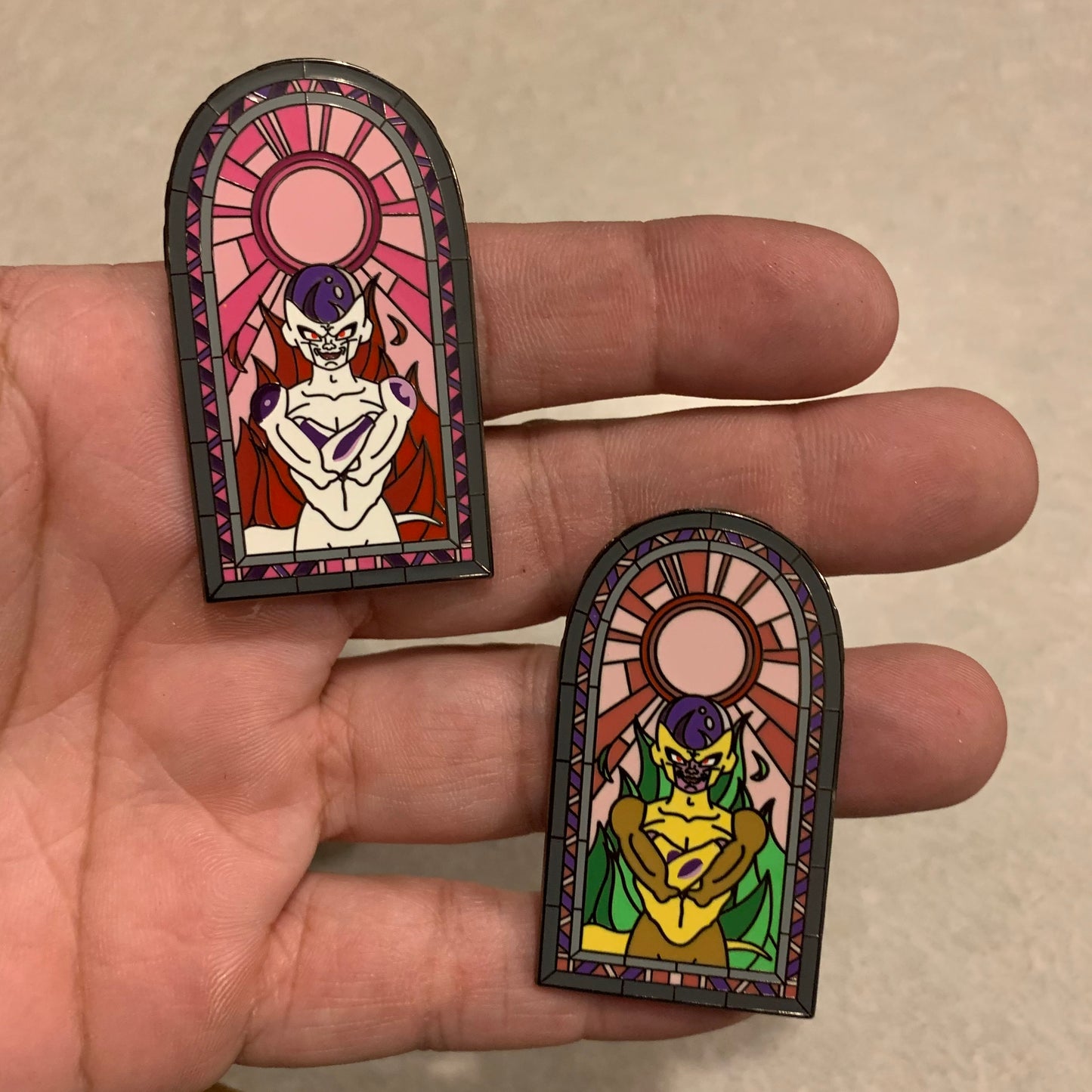 Stained glass Frieza pin set